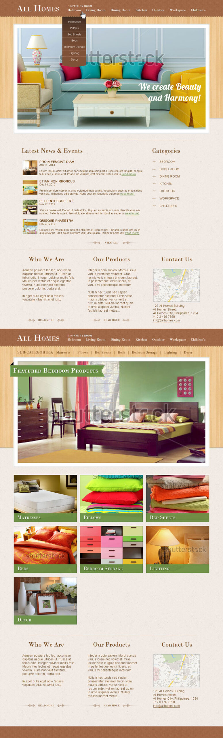 AllHome Website - Design 1