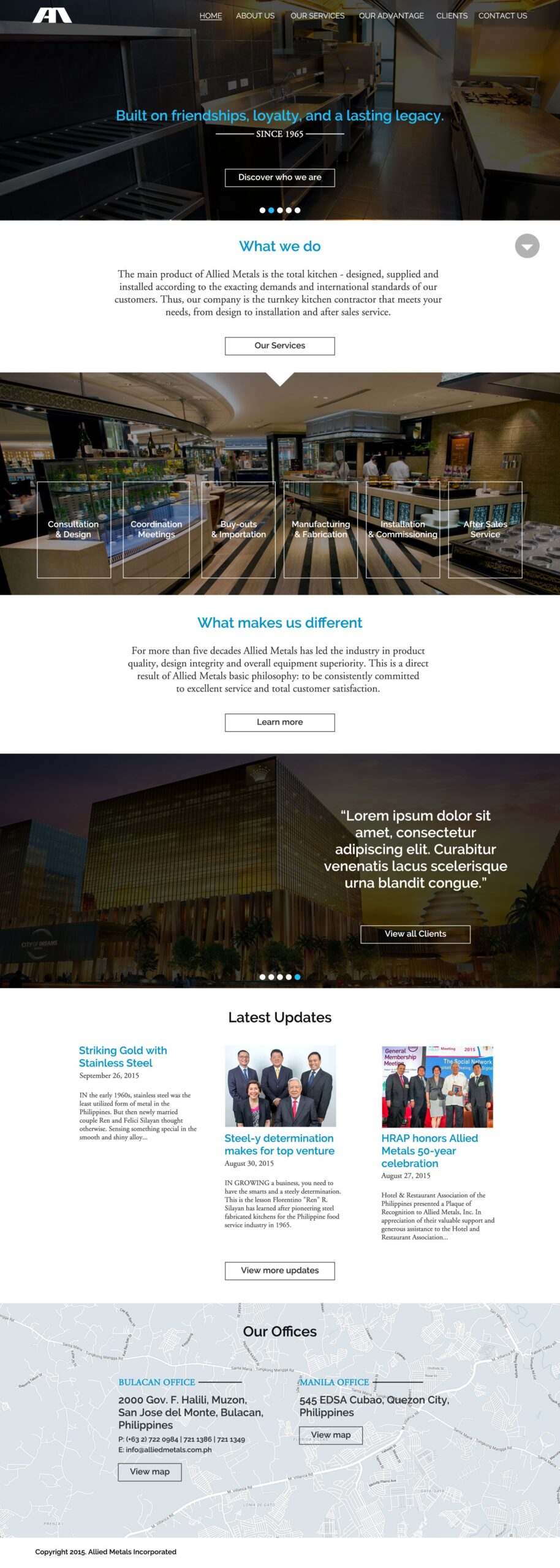 Allied Metals Website Redesign