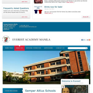 Everest Academy Manila Website Design #1