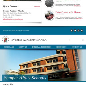 Everest Academy Manila Website Design #2