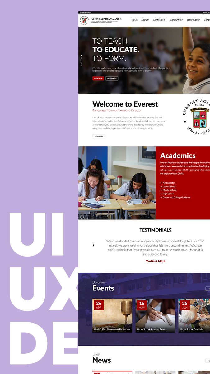 Everest Academy Website Redesign