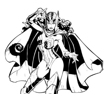 Scarlet Witch by Chahine Ladjouze // Digitally inked by JP B. Bantigue