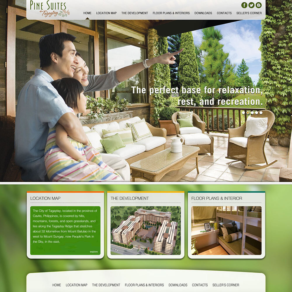Pine Suites Tagaytay Website - Home Page (Alt)